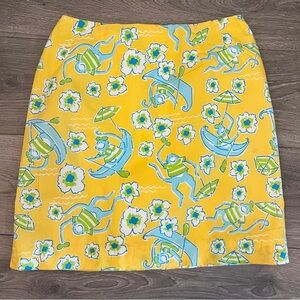 EUC Lilly Pulitzer Les Moneys Skirt Size 6